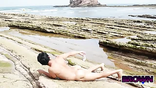 Oil rain on nudist beach